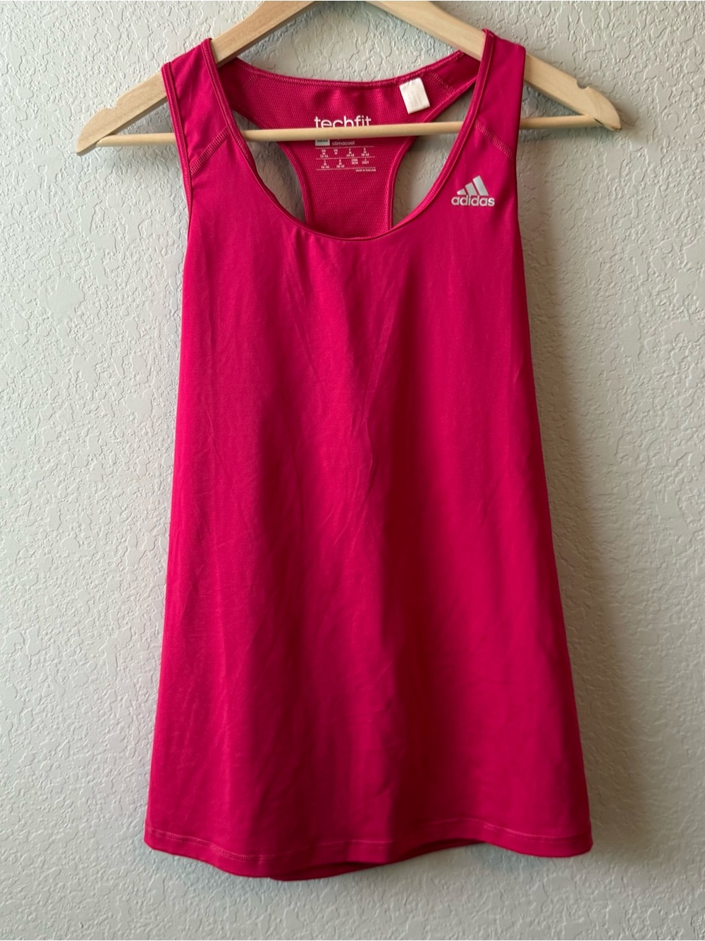 adidas Hot Pink Techfit‎ Climacool Performance Tank